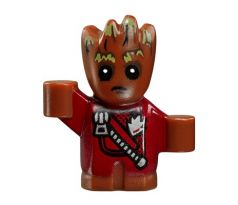 LEGO (76080) Groot - Baby, Red Outfit with Zipper - Jet Pack- Super Heroes: Guardians of the Galaxy Vol.2
