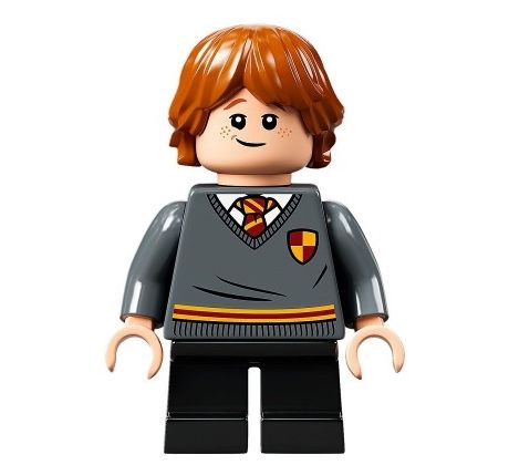 LEGO (76382) Ron Weasley, Gryffindor Sweater with Crest, Black Short Legs - Harry Potter