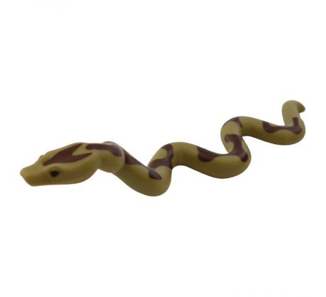 LEGO (60301) Snake, Large with Raised Head with Black Eyes and Dark Brown Splotches / Scales Pattern