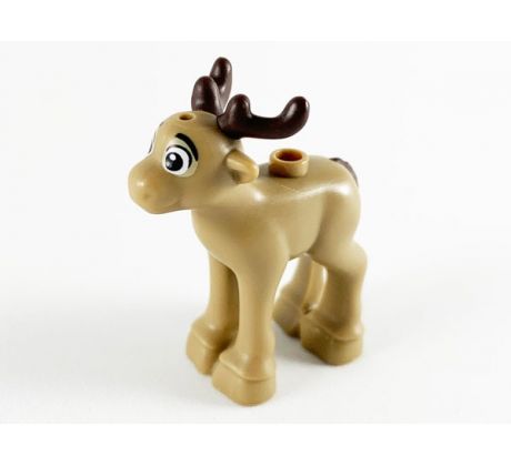 LEGO (41166) Reindeer, Fawn with Dark Brown Antlers and Tail Pattern