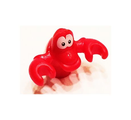 LEGO (41153) Crab, The Little Mermaid with White Eyes, Small Black Pupils Pattern (Sebastian)