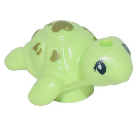 LEGO (41695) Turtle Baby, Friends with Black Eyes and Olive Green Spots Pattern