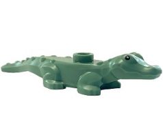 LEGO (60425) Alligator / Crocodile Baby Hatchling with Black Eyes Pattern