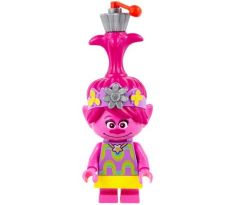 LEGO® Trolls World Tour Minifigurka Trolls - Poppy with Metallic Silver Flower