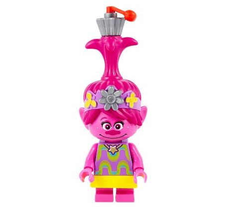 LEGO® Trolls World Tour Minifigurka Trolls - Poppy with Metallic Silver Flower