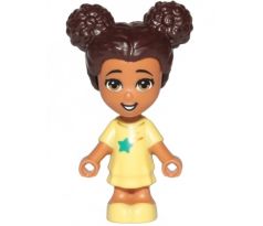 LEGO® Friends Minifigurka Liz - Microdoll, Bright Light Yellow Dress, Dark Brown Hair