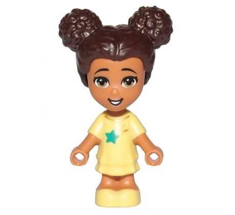 LEGO® Friends Minifigurka Liz - Microdoll, Bright Light Yellow Dress, Dark Brown Hair