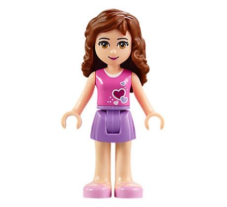 LEGO® Friends Minifigurka Olivia - Dark Pink Top, Medium Lavender Skirt