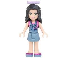 LEGO® Friends Minifigurka Emma - Sand Blue Overall, Bow