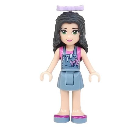 LEGO® Friends Minifigurka Emma - Sand Blue Overall, Bow