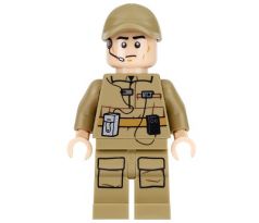 LEGO® Star Wars Minifigurka Rebel Technician / Ground Crew, Dark Tan Uniform, Printed Headset