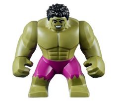 LEGO® Super Heroes Minifigurka Hulk (Big Fig), Black Hair, Magenta Pants