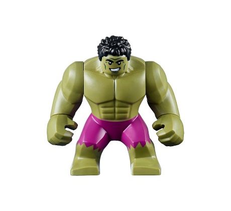 LEGO® Super Heroes Minifigurka Hulk (Big Fig), Black Hair, Magenta Pants