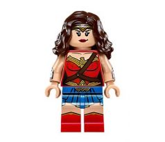 LEGO® Super Heroes Minifigurka Wonder Woman with Gold Tiara and Reddish Brown Shoulder Strap