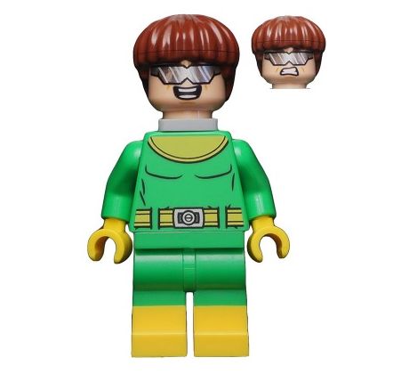 LEGO® Super Heroes Minifigurka Dr. Octopus / Doc Ock in Bright Green and Yellow Outfit with No Tentacles