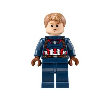 LEGO® Super Heroes Minifigurka Captain America with Hair and Dark Orange Eyebrows