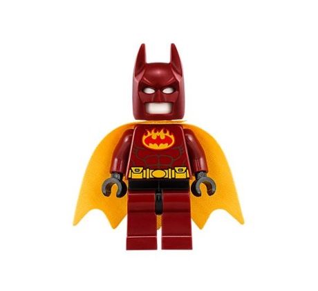 LEGO® Super Heroes Minifigurka Batman, Dark Red Suit, Bright Light Orange Cape, Dark Red Cowl (Firestarter Outfit)