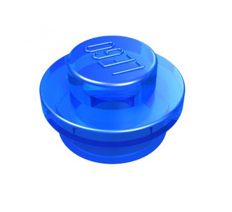 LEGO® Dílek 4073 Plate Round 1x1 - Průhledná tmavě modrá (Trans-Dark Blue)