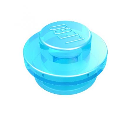 LEGO® Dílek 4073 Plate Round 1x1 - Průhledná světle modrá (Trans-Light Blue)