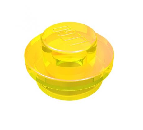 LEGO® Dílek 4073 Plate Round 1x1 - Průhledná žlutá (Trans-Yellow)