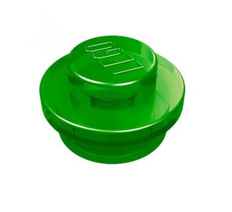 LEGO® Dílek 4073 Plate Round 1x1 - Průhledná zelená (Trans-Green)