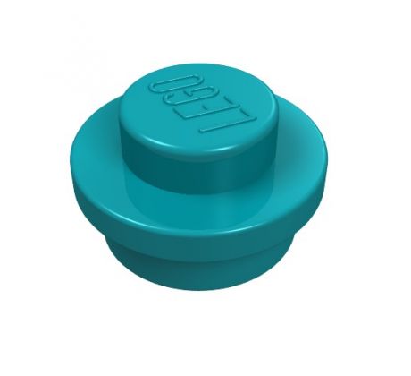 LEGO® Dílek 4073 Plate Round 1x1 - Tmavě tyrkysová (Dark Turquoise)