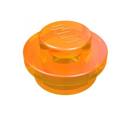 LEGO® Dílek 4073 Plate Round 1x1 - Průhledná oranžová (Trans-Orange)