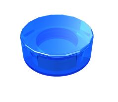 LEGO® Dílek 98138 Tile Round 1x1 - Průhledná tmavě modrá (Trans-Dark Blue)