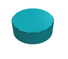 LEGO® Dílek 98138 Tile Round 1x1 - Tmavě tyrkysová (Dark Turquoise)