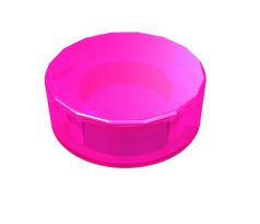 LEGO® Dílek 98138 Tile Round 1x1 - Průhledná tmavě růžová (Trans-Dark Pink)