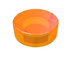 LEGO® Dílek 98138 Tile Round 1x1 - Průhledná oranžová (Trans-Orange)